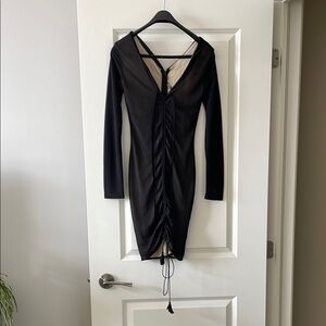 Elegant Black Mesh Dress